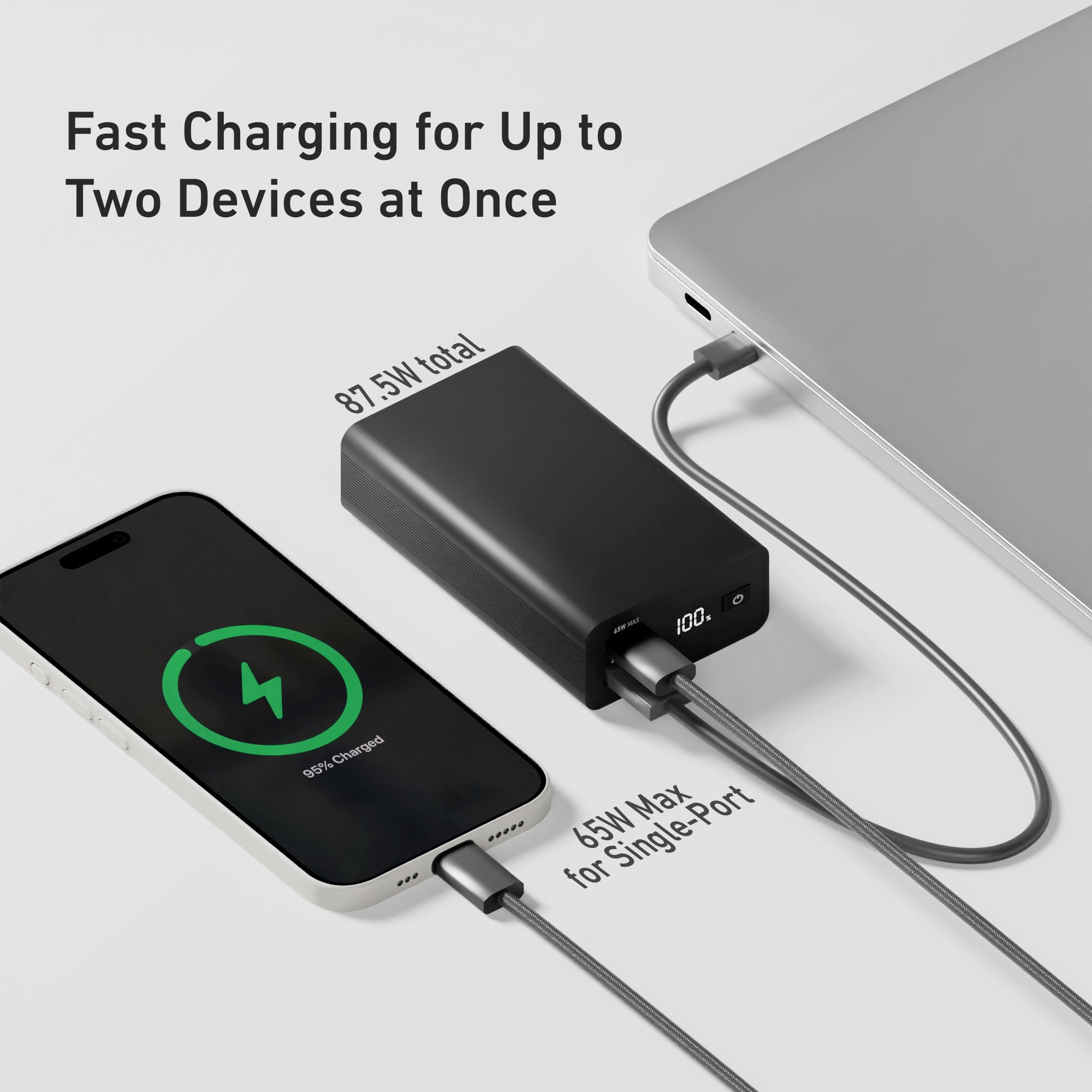 65W Portable Power Bank for Laptops & Devices
